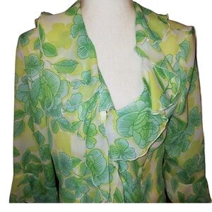 Investments Floral Button Shirt S